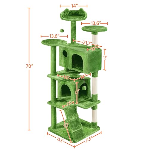 Yaheetech 54in Cat Tree Tower Condo Furniture with Scratch Post Y196