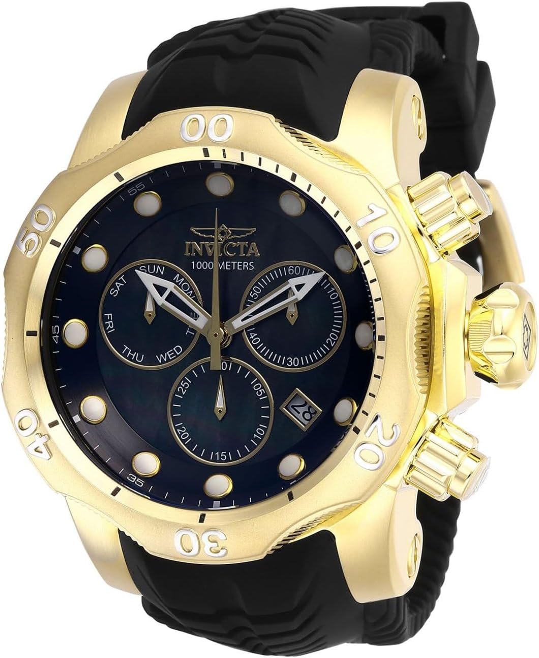Invicta Mens Venom Quartz Watch, Black, 29761