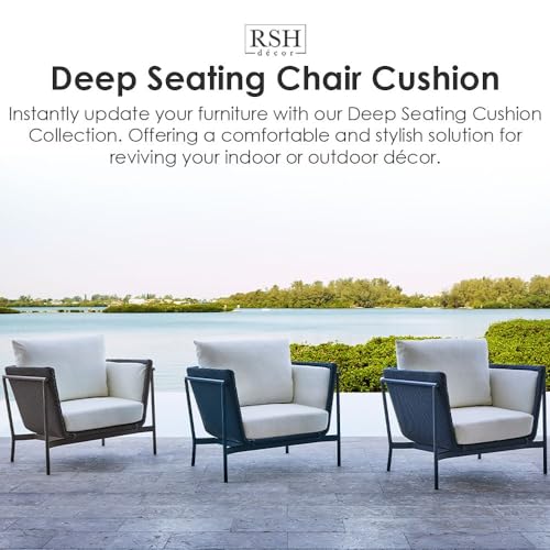 RSH DECOR Deep Seating Foam Cushion Set for Outdoor Patio Furniture, Black L19456