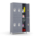 9 Door Metal Locker, Storage Lockers for Employees, Steel Storage Locker with Lock and Card Slot, Employee Lockers for Home, Office, School, Gym, Require Assembly(Black)