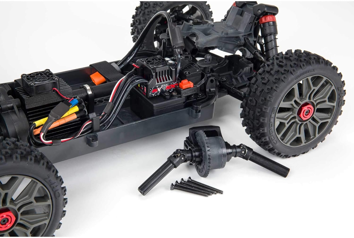 ARRMA 1/8 Typhon 4X4 V3 3S BLX Brushless Buggy RC Truck RTR, Red E199679