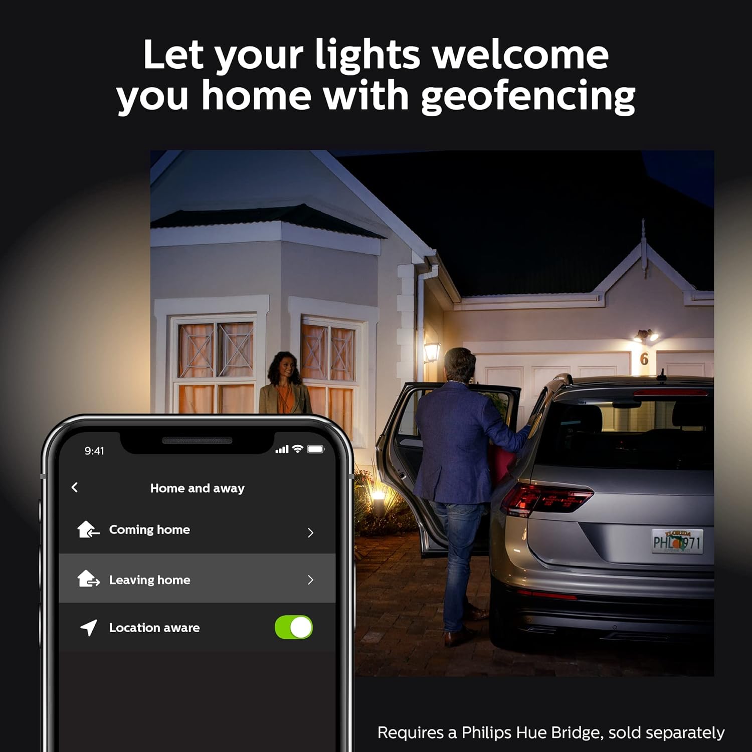 Philips Hue Smart PAR38 LED Bulb, Warm White, Outdoor Weatherproof, 1 Pack P490