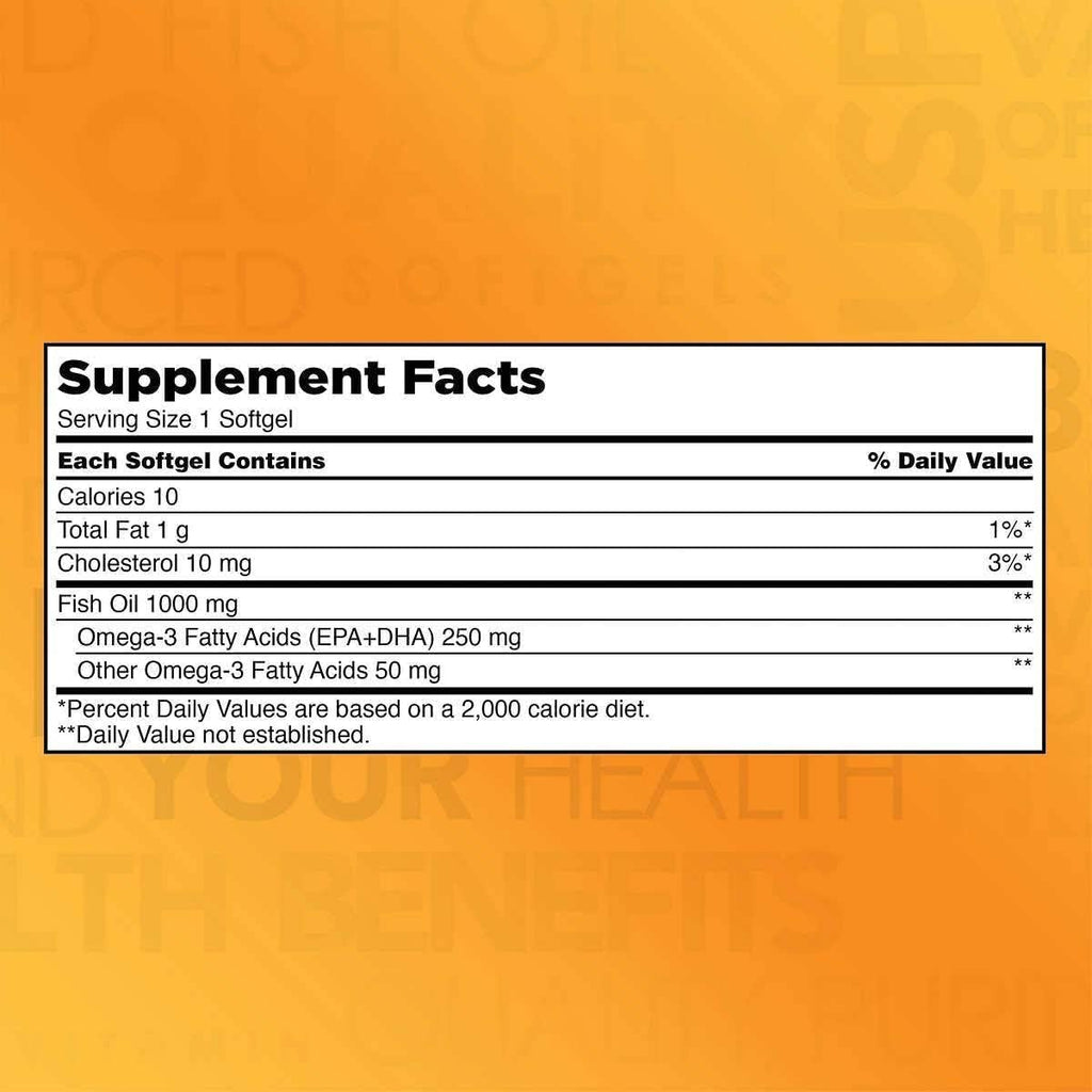 Kirk-land Fish Oil 1000mg 400 Softgels, Omega 3 Fatty Acids + Createandbundle Sticker Z93555
