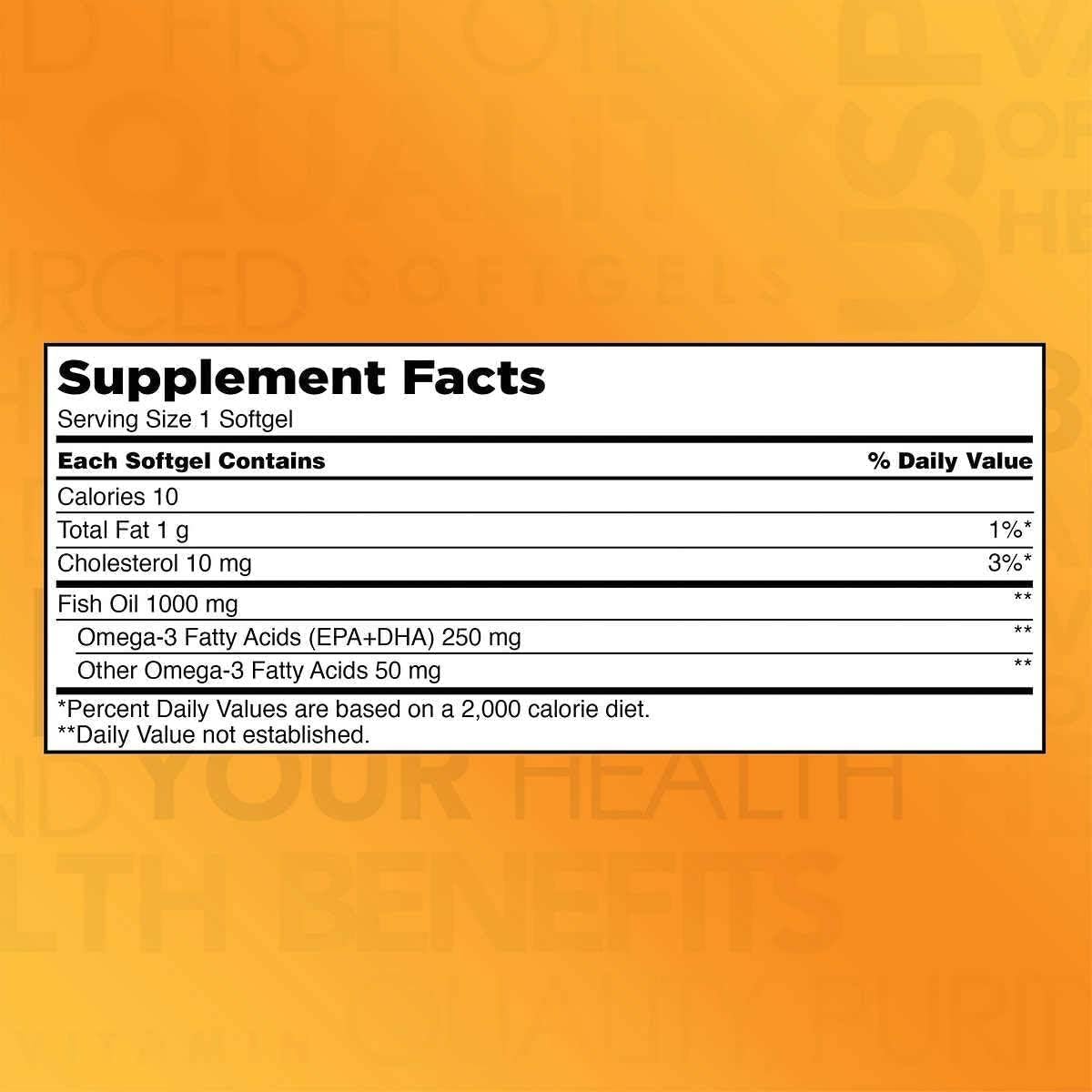 Kirk-land Fish Oil 1000mg 400 Softgels, Omega 3 Fatty Acids + Createandbundle Sticker Z93555