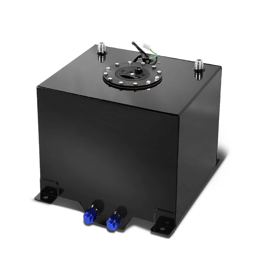 5-Gallon Aluminum Racing Fuel Cell Black Gas Tank with Level Sender and Cap P268