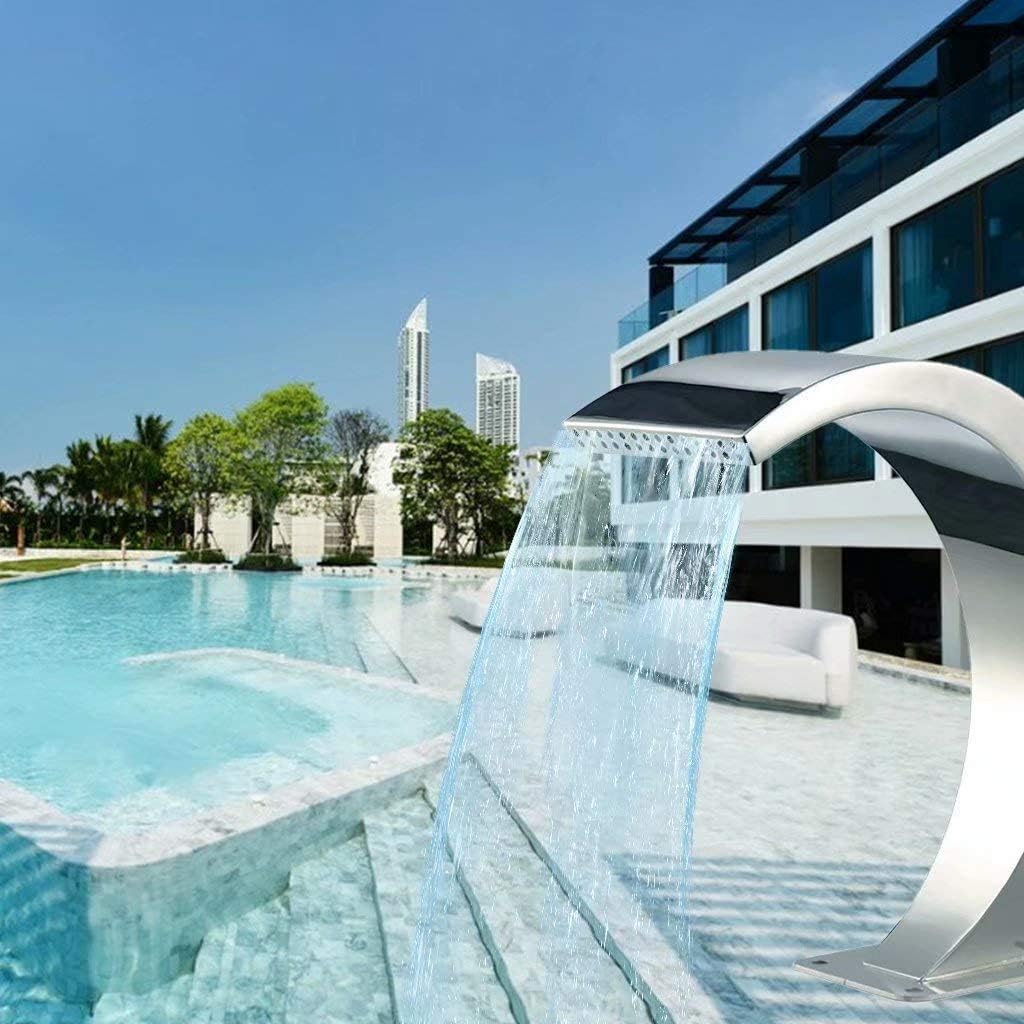Stainless Steel Waterfall Fountain for Inground Pools C57454