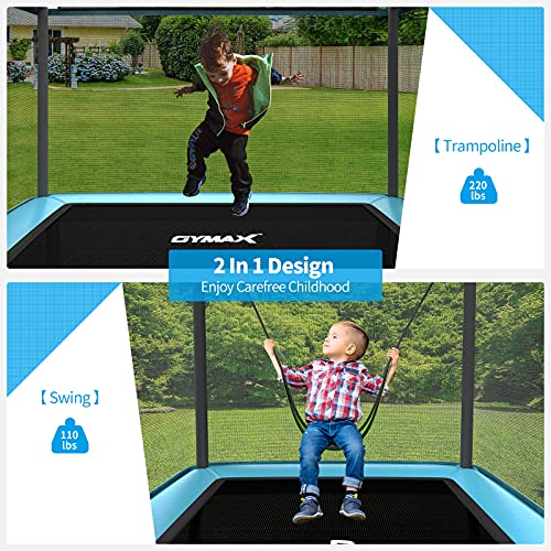 GYMAX 6FT Toddler Trampoline with Swing & Safety Net, Indoor/Outdoor C259094