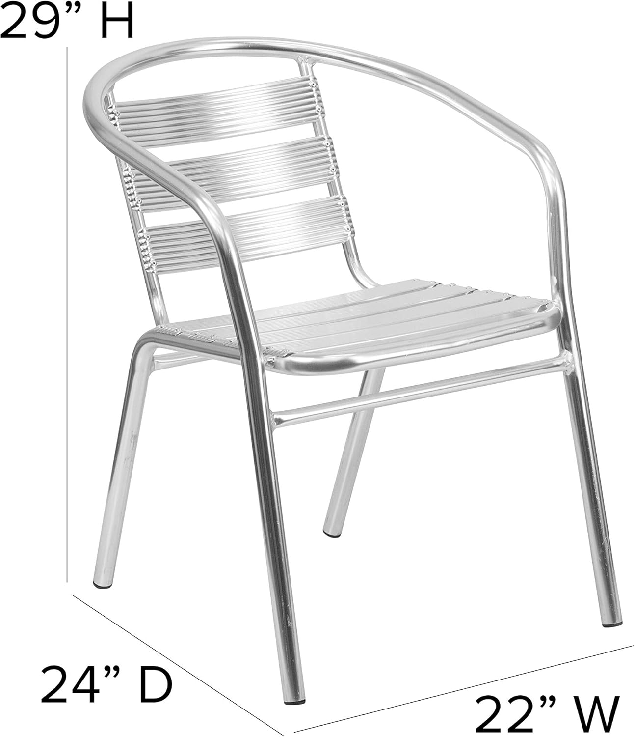 EMMA + OLIVER Heavy Duty Aluminum Stack Chair Z14307