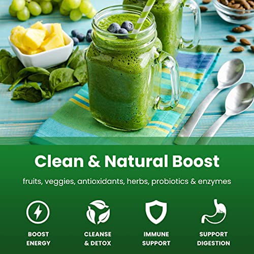 NutraChamps Super Greens Powder Organic Superfood with Spirulina & Chlorella U611