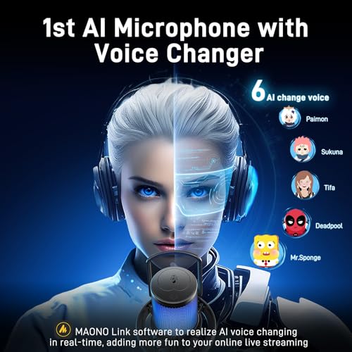 MAONO Wireless Microphone for PC, Gaming, Streaming, Podcast (DM40-Black) G850723