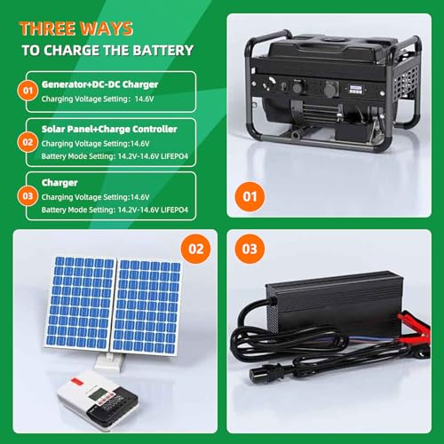 12V 100Ah LiFePO4 Battery with 100A BMS for RV, Solar, Trolling Motor J360