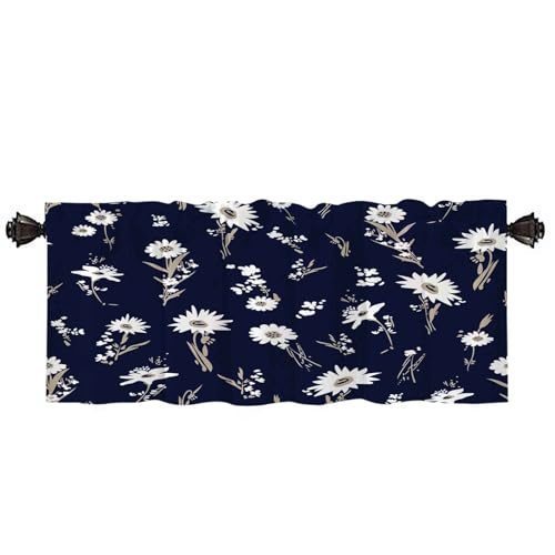 CAPSCEOLL Valances Curtain Paisley Floral Kitchen Rod Pocket Short Panels 52X18 R71743