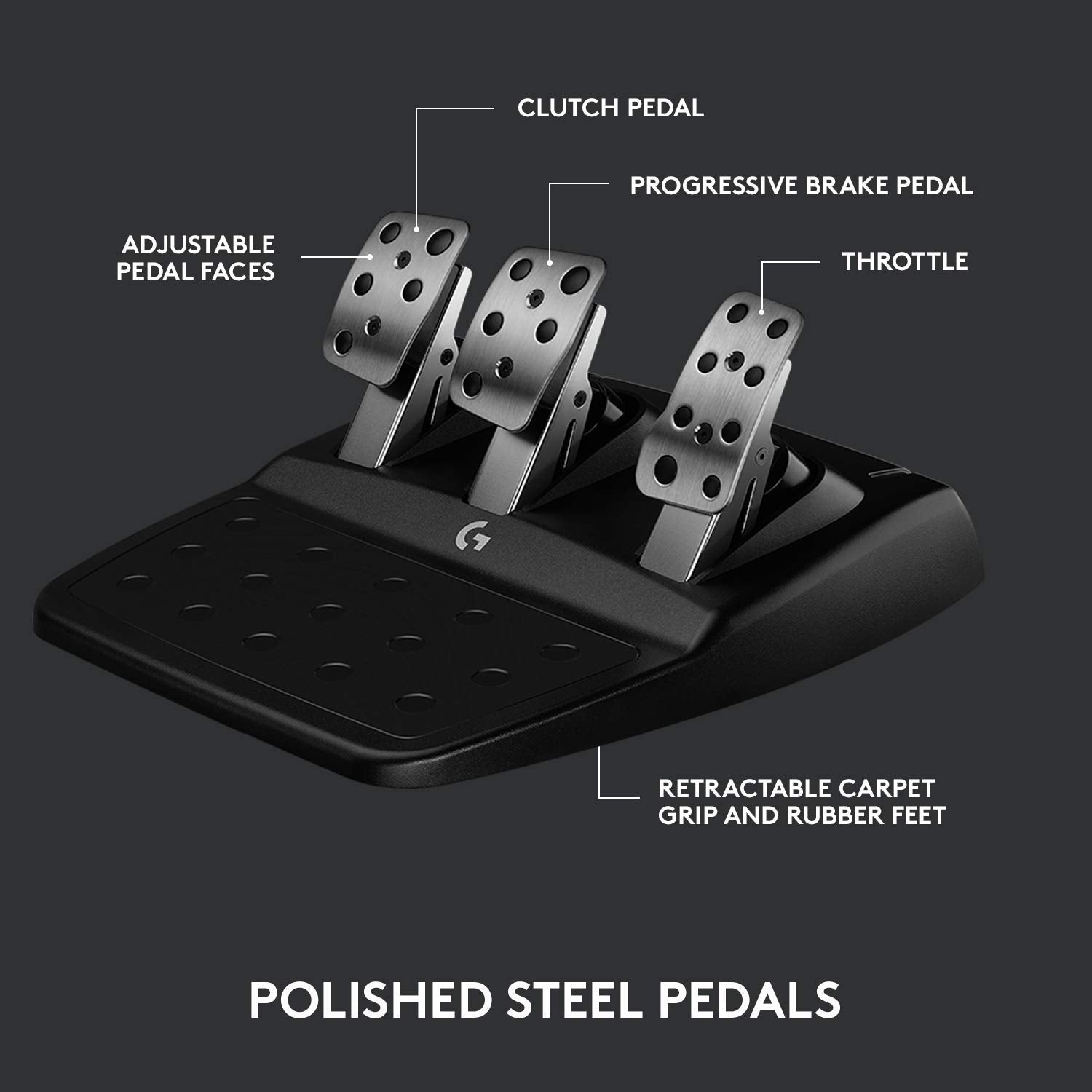 Logitech G923 Racing Wheel and Pedals for PC, PS4, PS5 W688