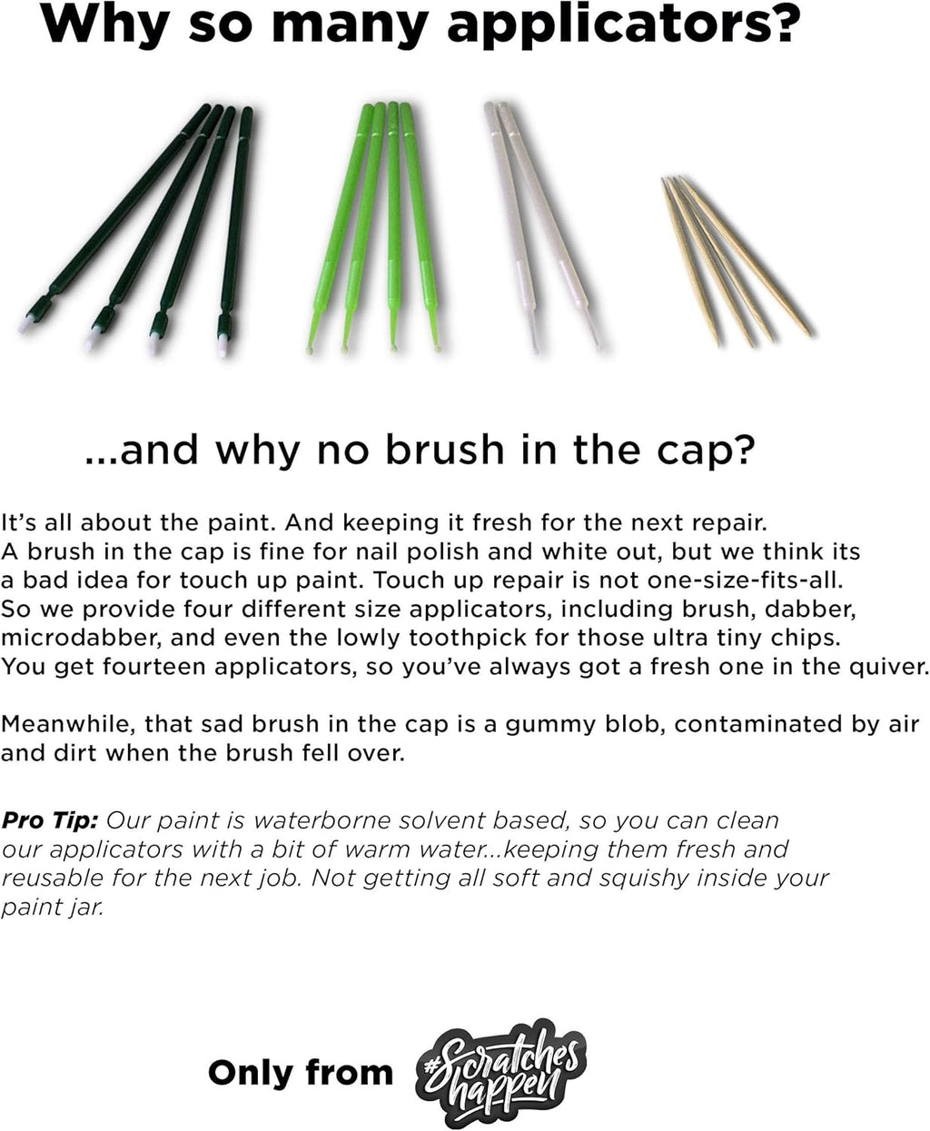 ScratchesHappen Exact-Match Touch Up Paint Kit for Porsche Black (041/A1) X574
