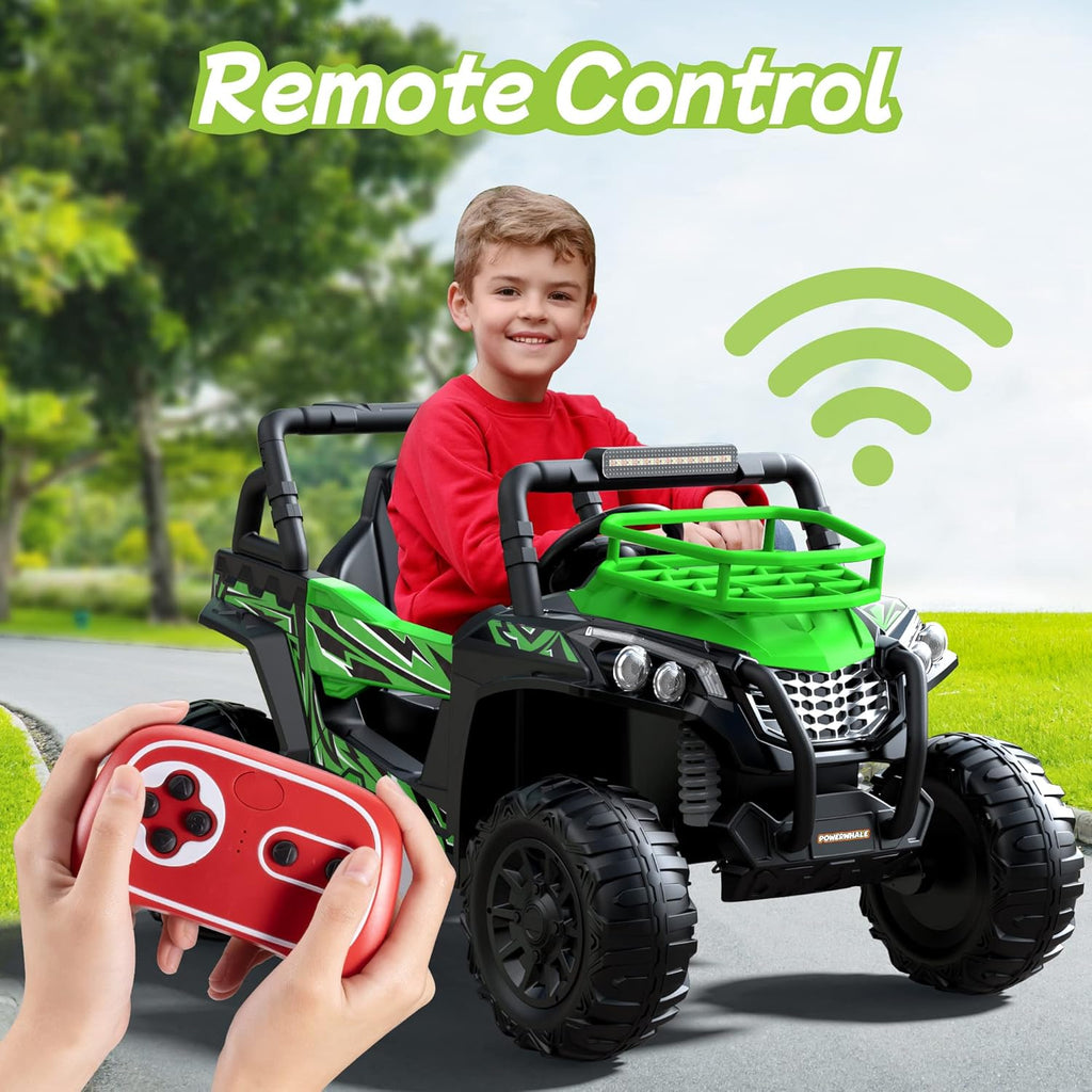 24V Kids Ride On UTV 4WD Electric Car with Remote Control, Green R981