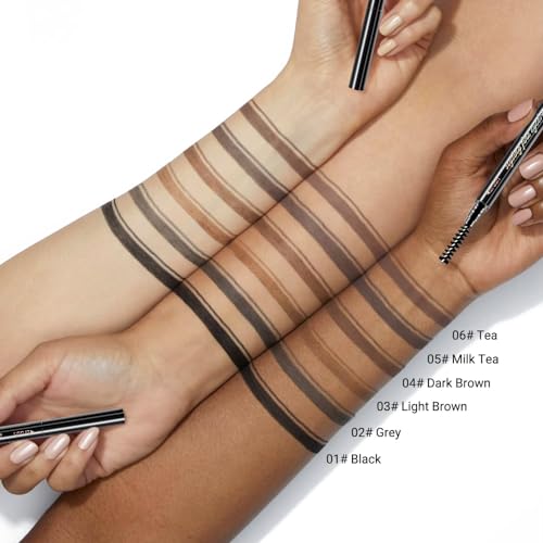 Magic 4 Fork Tip Eyebrow Pen with Dual-ended Brush, Waterproof, Gray Brown A700