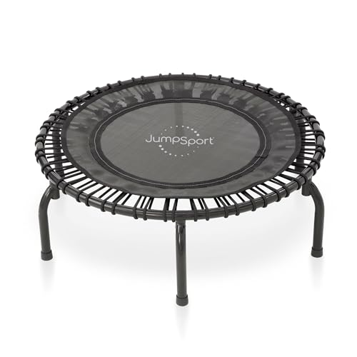 JumpSport 39-inch Cardio Rebounder Mini Trampoline with Arched Legs & Videos J1327