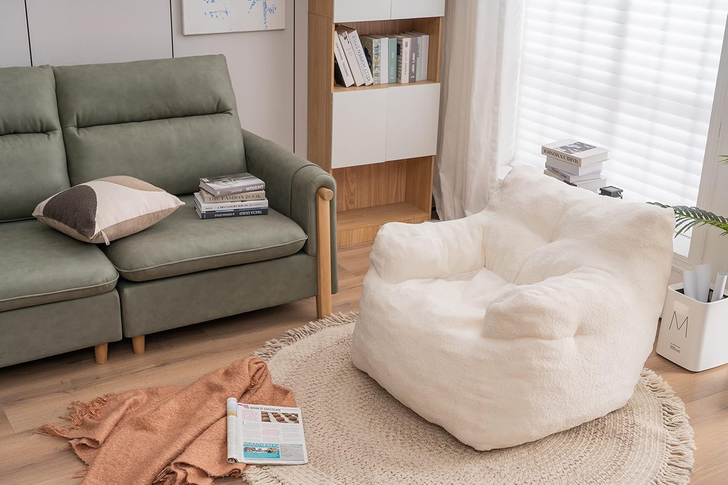 Ean Bag Chairs Beanbag Chair Couch Soft Fuzzy Sack for Adults Kids Teens X870291
