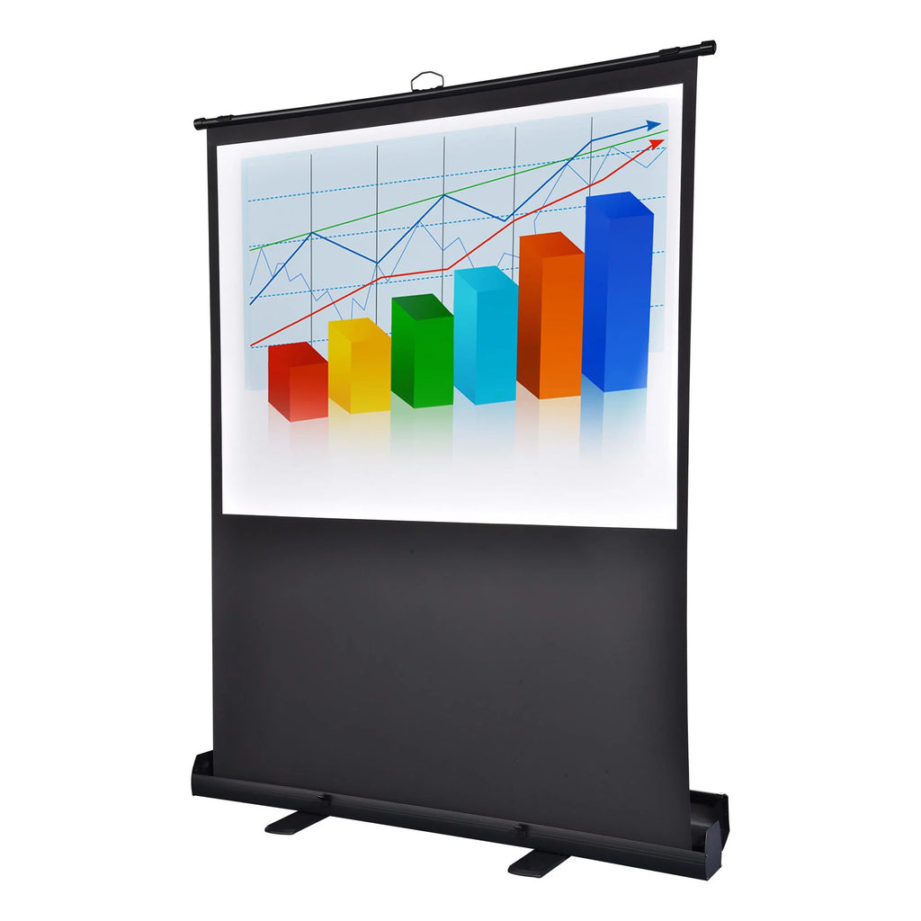 InstaHibit 60" Portable Floor Projector Screen with Aluminum Case Z1271