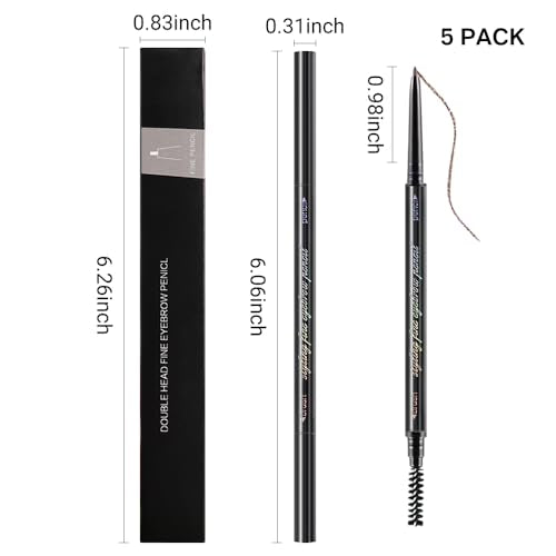 Magic 4 Fork Tip Eyebrow Pen with Dual-ended Brush, Waterproof, Gray Brown A700