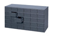 Durham 035-95 Prime Cold Rolled Steel Cabinet, 30 Drawer, 17-1/4" Length x 33-3/4" Width x 21-1/8" Height, Gray Powder Coat Finish