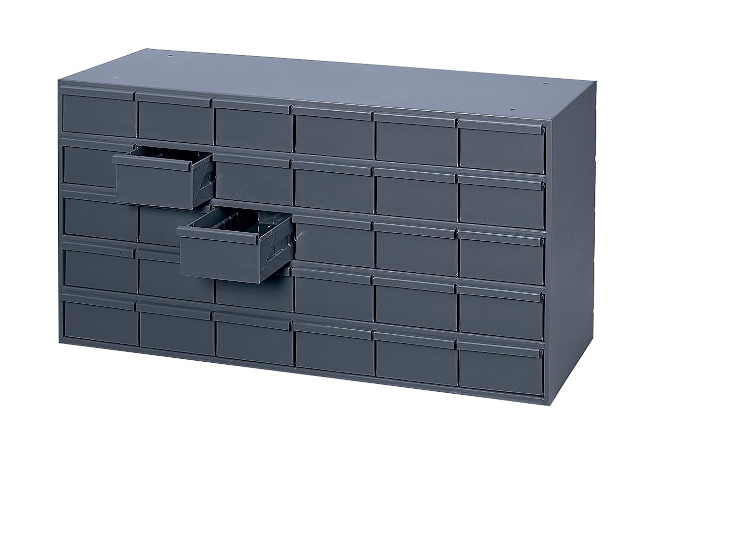 Durham 035-95 Prime Cold Rolled Steel Cabinet, 30 Drawer, 17-1/4" Length x 33-3/4" Width x 21-1/8" Height, Gray Powder Coat Finish