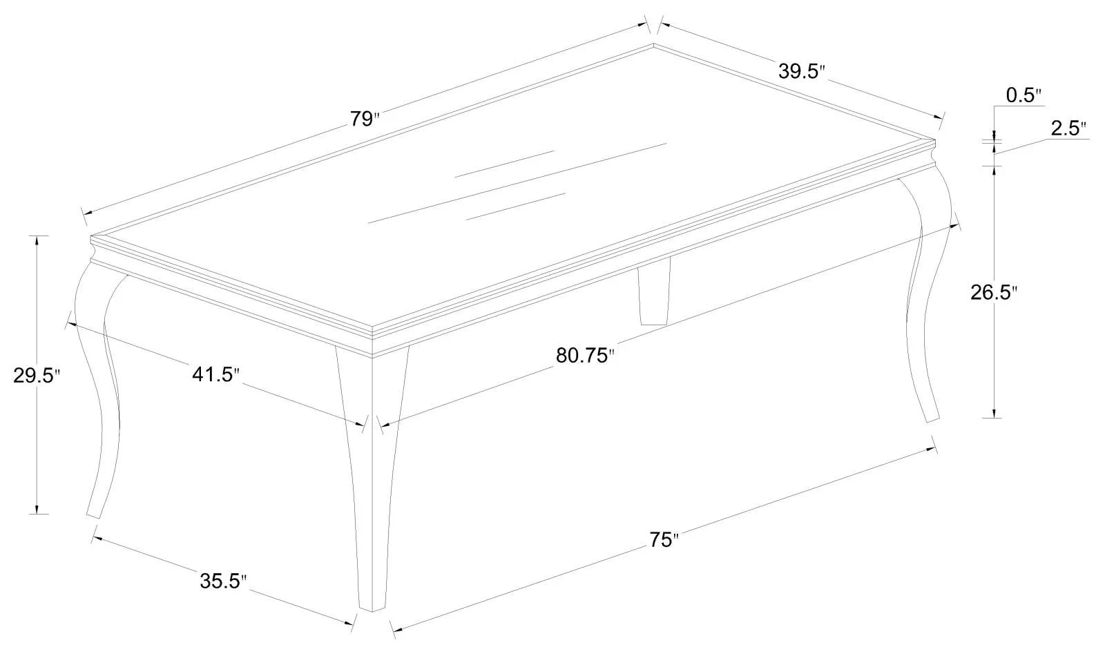 Carone Rectangular Glass Top Dining Table White Chrome Z19912