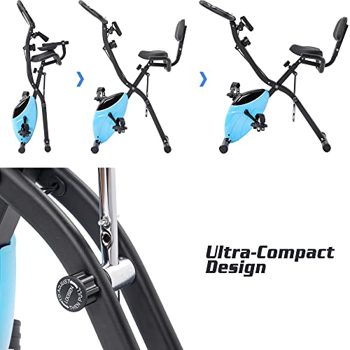 2-in-1 Recumbent & Upright Exercise Bike with Magnetic Resistance J607999
