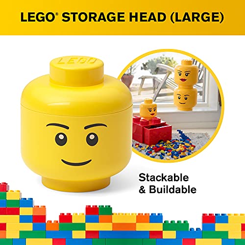 LEGO Iconic Storage Head Large Stackable Box 8.5L Yellow O3359