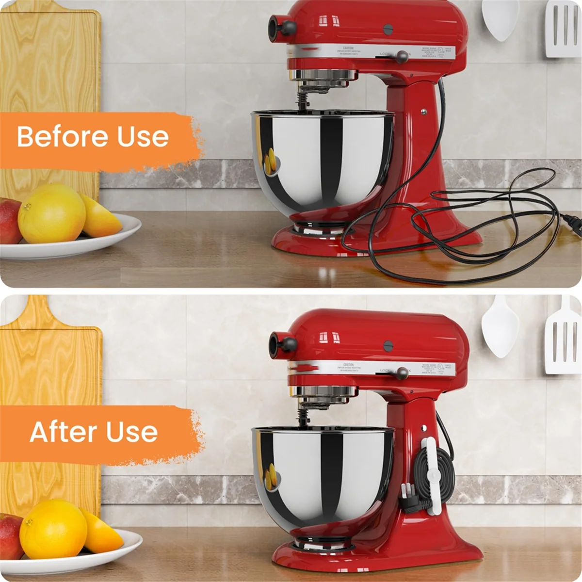 Cord Organizer for Kitchen Appliances, 6 Pack Stick-On Wire Keeper I22480
