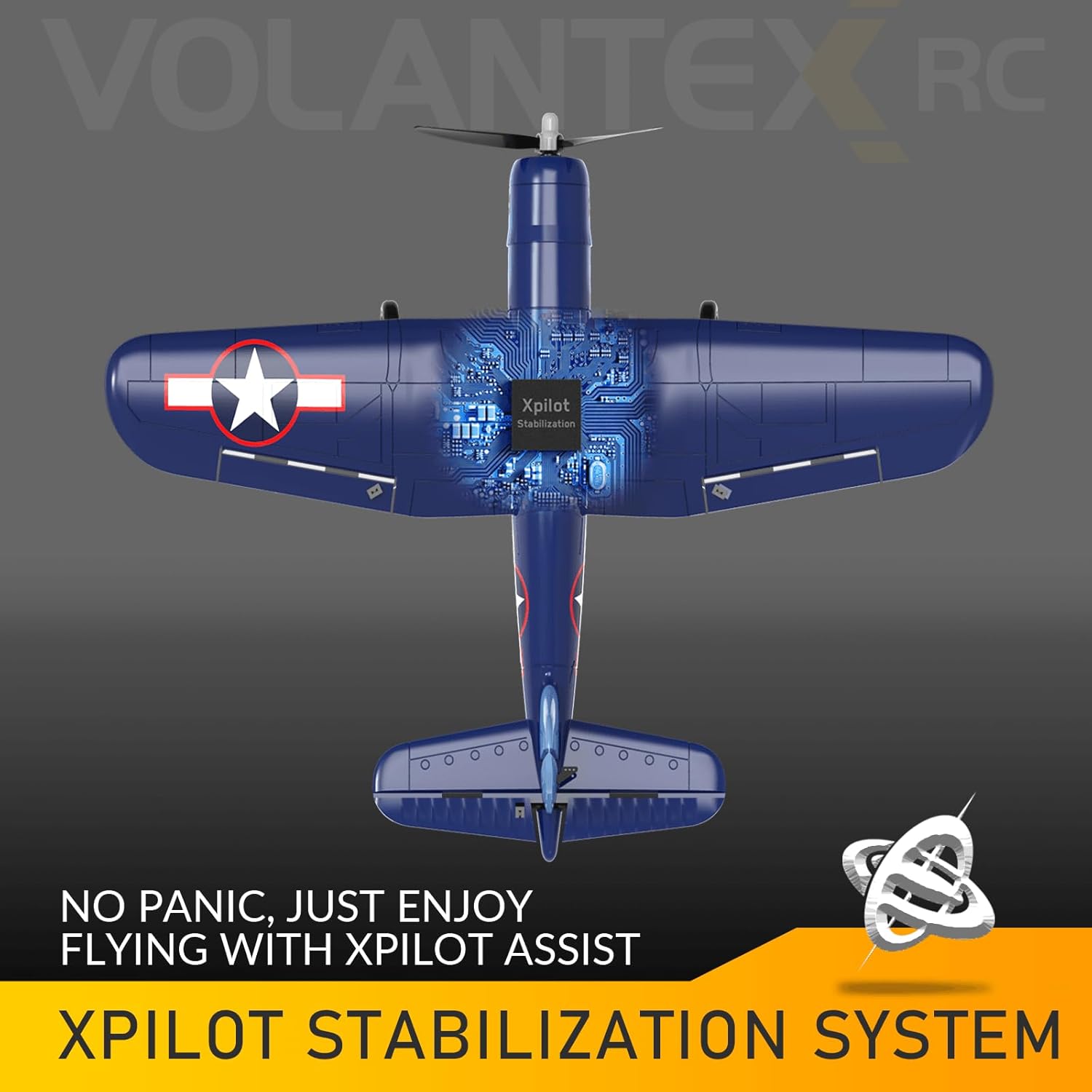 VOLANTEXRC RC Plane F4U Corsair 4-CH Remote Control Airplane for Adults X21225