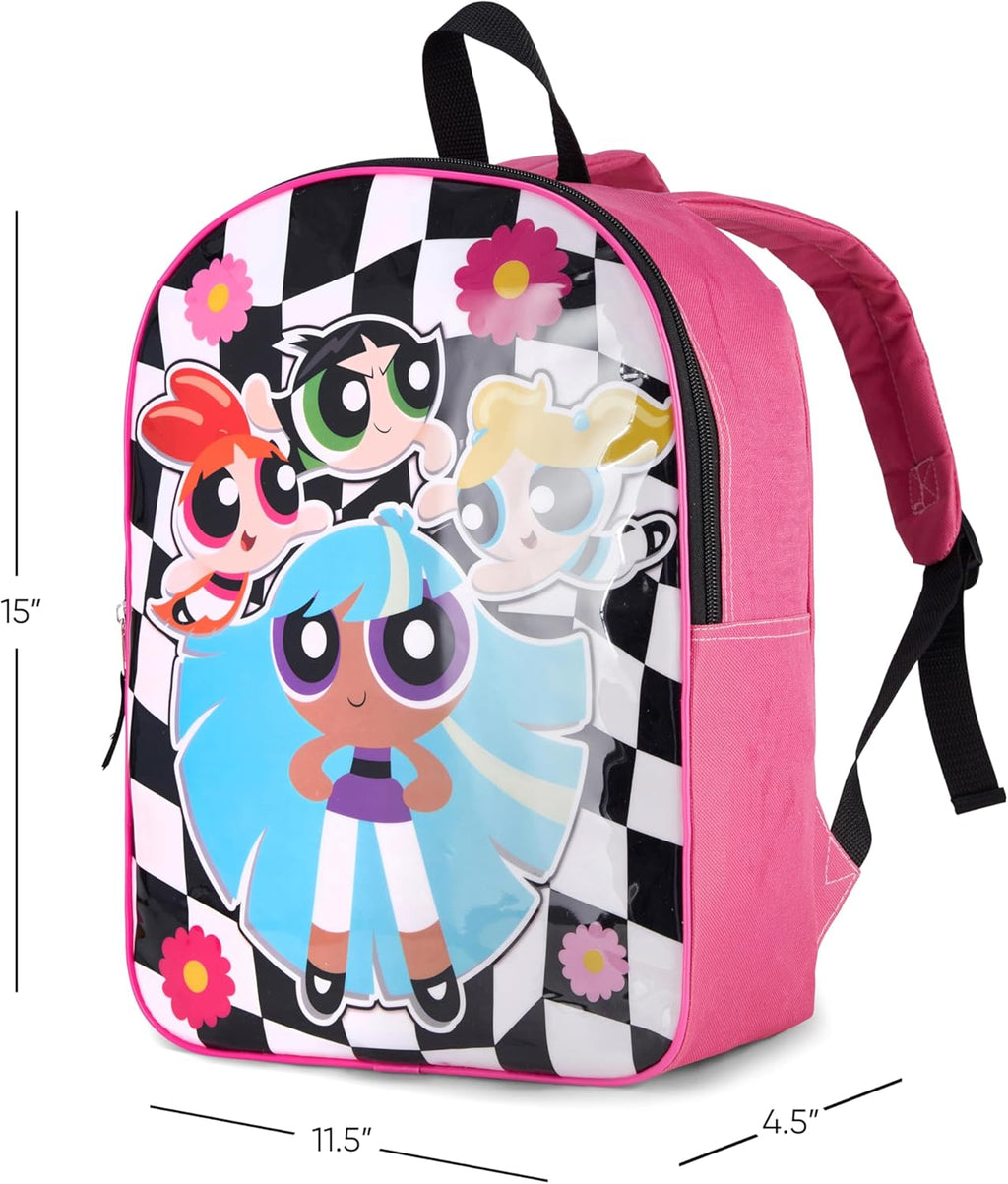 Powerpuff Girls Backpack for Girls 15" with Padded Straps D3457