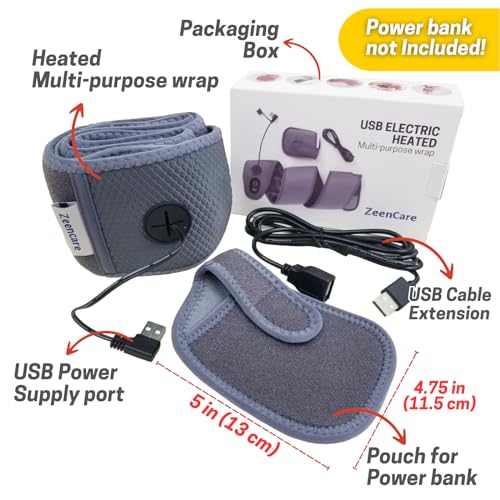 Heating Pad Arm Wrap 39in Cordless USB Heated Brace for Wrist Elbow Knee S136083