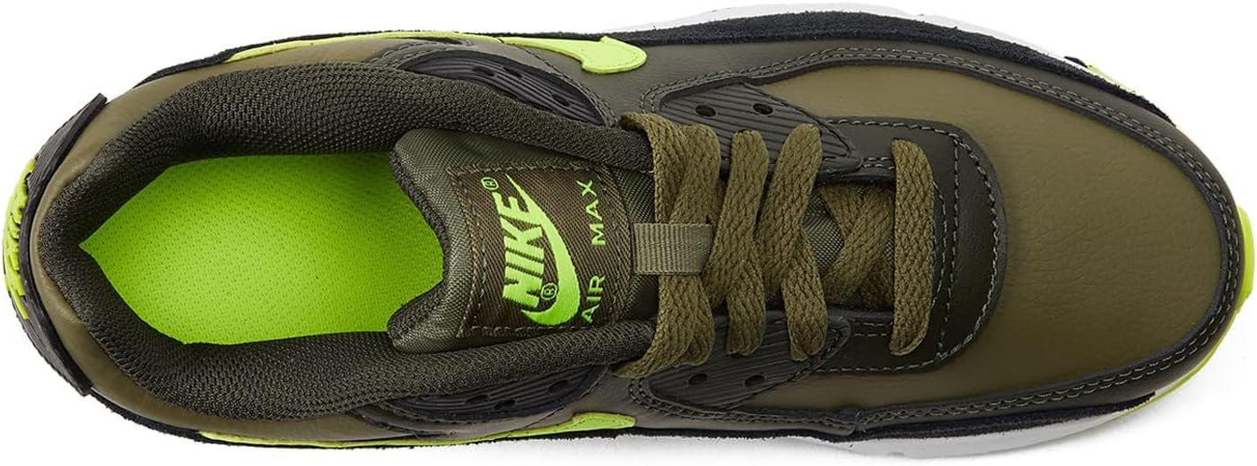 Nike Air Max 90 LTR Big Kid Medium Olive/Volt/Black/Sequoia 5.5 B288