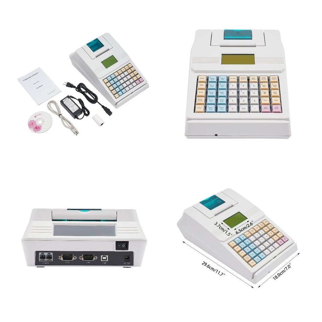 Cash Register with 8-Digit LED Display, 48 Keys for Small Business P471603