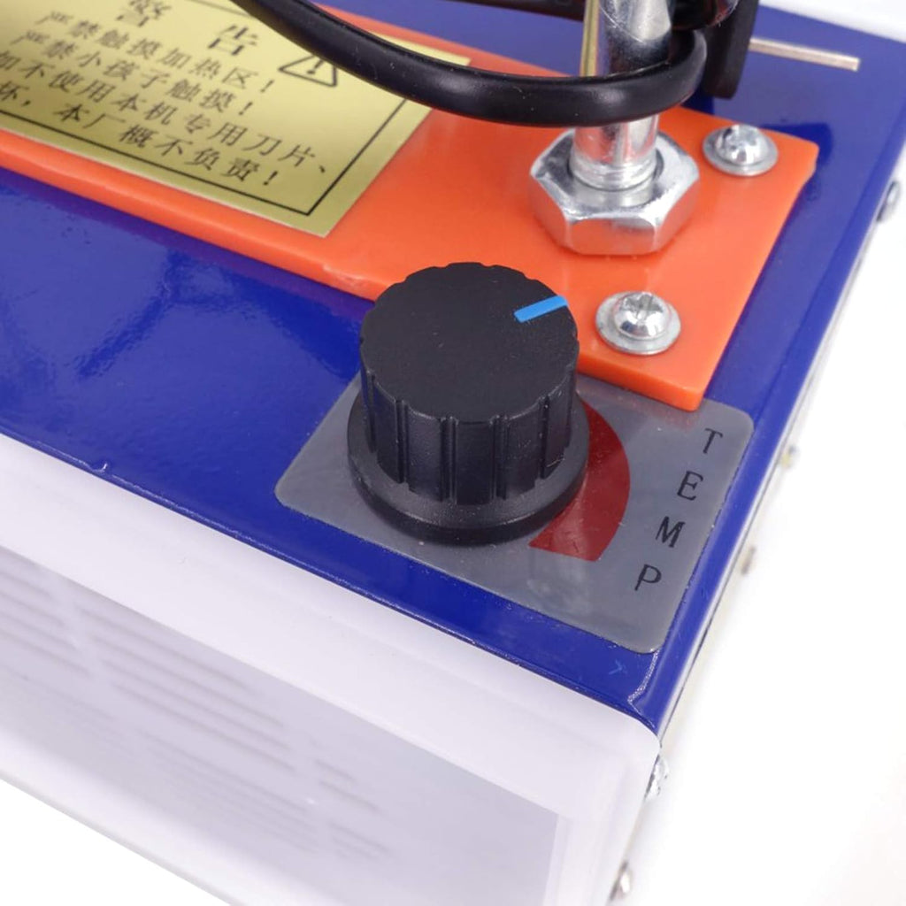 Heavy Duty Hot Knife Rope Cutter, 110V Desktop Ribbon Cutting Machine with 3 Blades L433