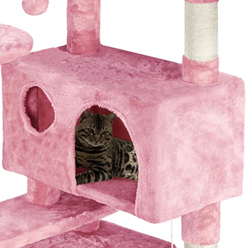 Yaheetech 54in Cat Tree Tower Condo Furniture with Scratch Post Y196