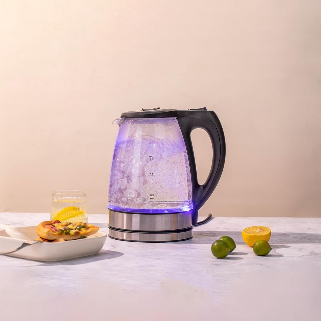 Speed-Boil Electric Kettle 1.7L Borosilicate Glass, Auto Shut-Off H312268