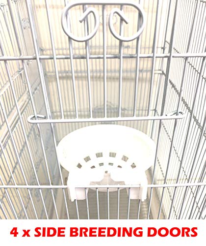 66-Inch Open Top Bird Cage with Rolling Stand for Parrots S71060