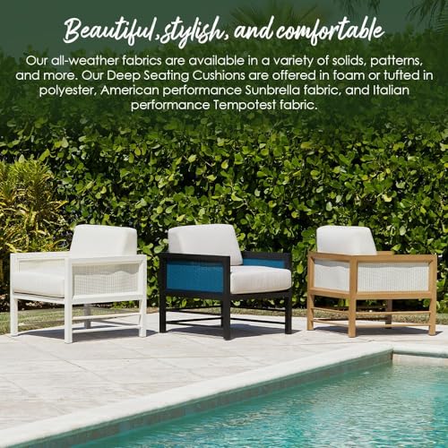 RSH DECOR Deep Seating Foam Cushion Set for Outdoor Patio Furniture, Black L19456