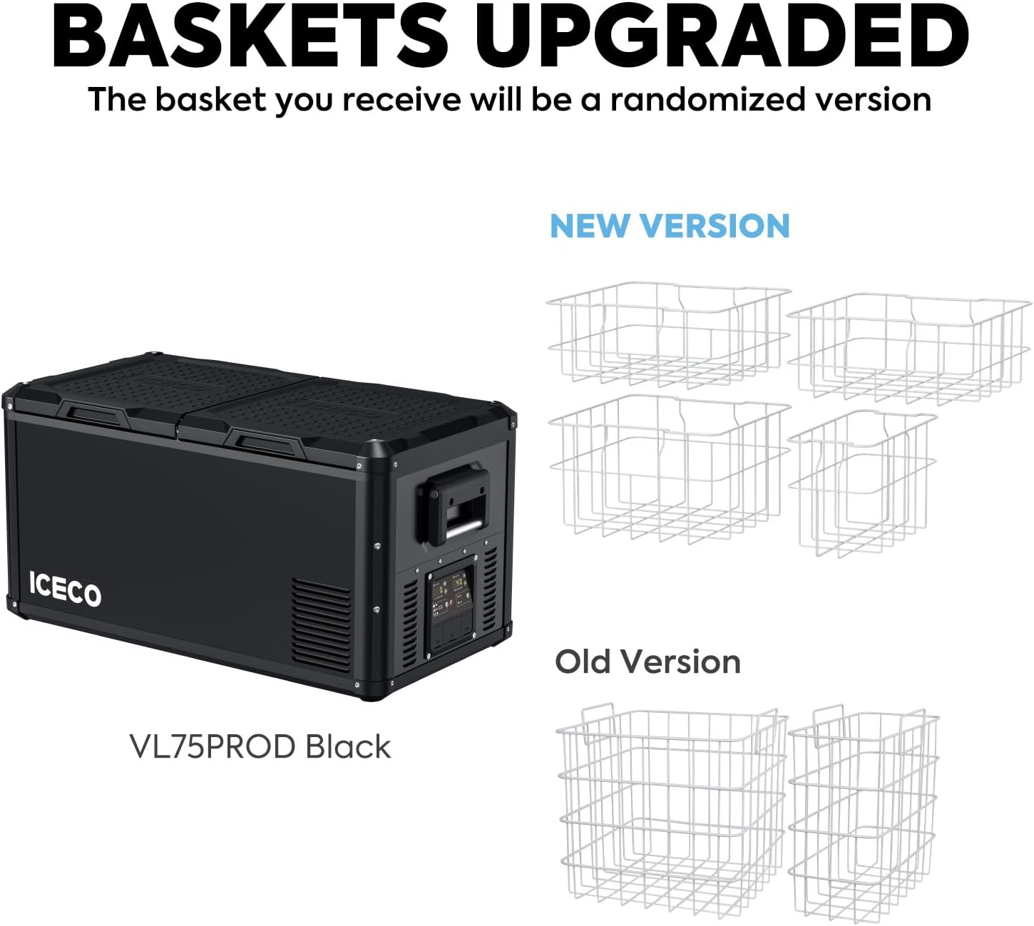 ICECO VL75 Pro 79.2 Quarts Dual Zone Portable Refrigerator with SECOP Compressor K6786