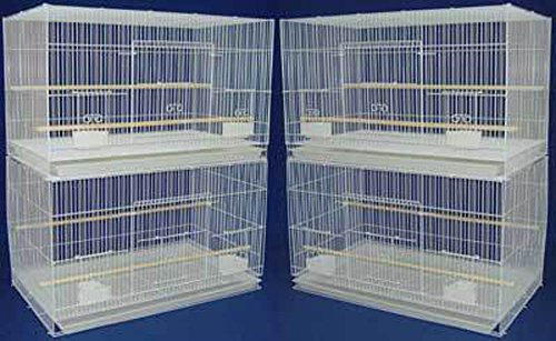 Lot of Breeding Bird Flight Cages for Canary Parakeet Aviaries Budgies LoveBird Finch (Large 30" Black Divider)
