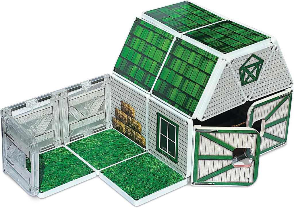 Magna-Tiles Farmyard Barn Magnetic Tiles Building Set, STEM Toys for Kids Ages 3+, 29 Pieces X9654