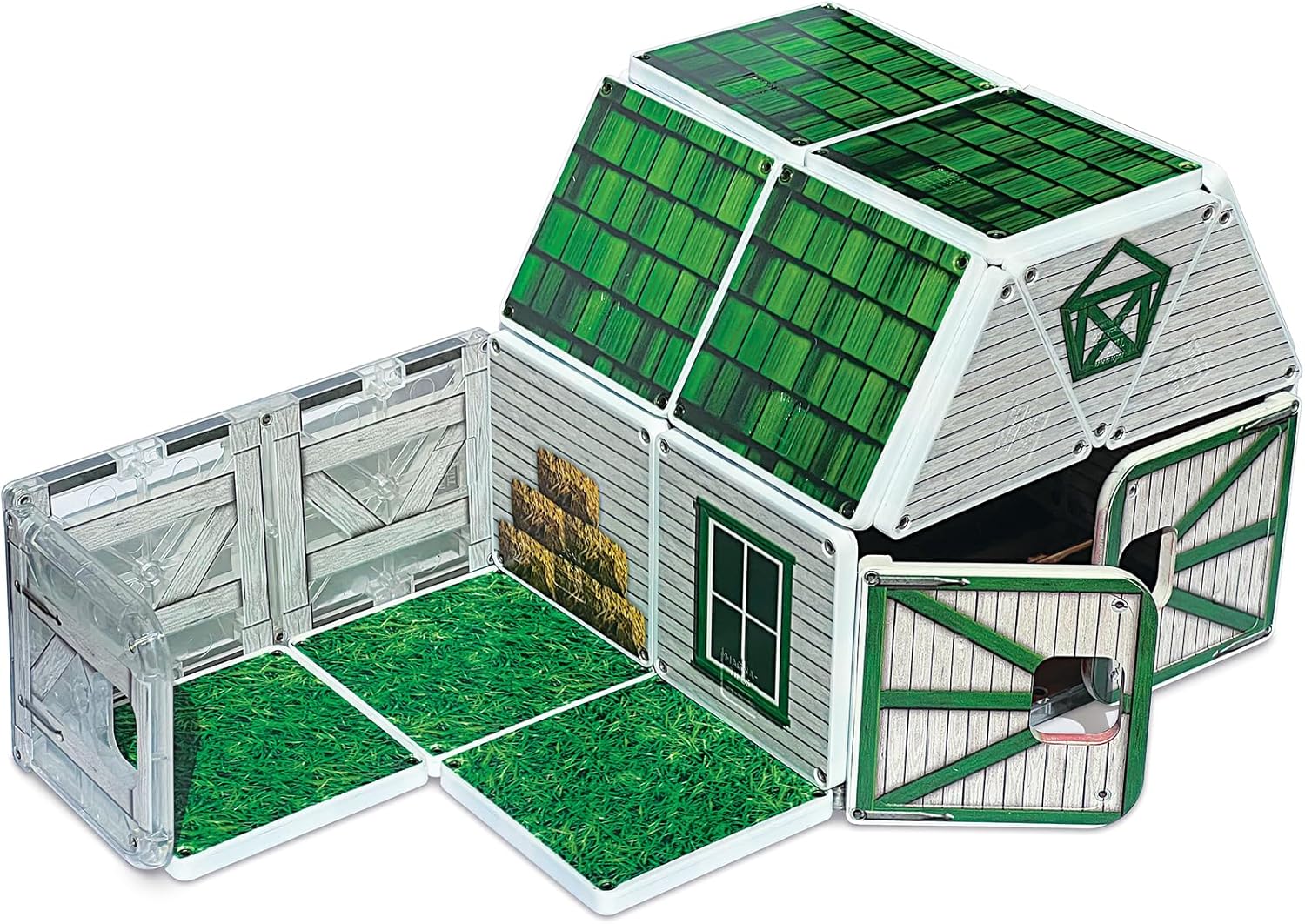Magna-Tiles Farmyard Barn Magnetic Tiles Building Set, STEM Toys for Kids Ages 3+, 29 Pieces X9654