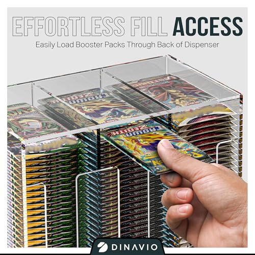3-Slot Booster Pack Dispenser with Black Base for TCG & Sports Cards Q524