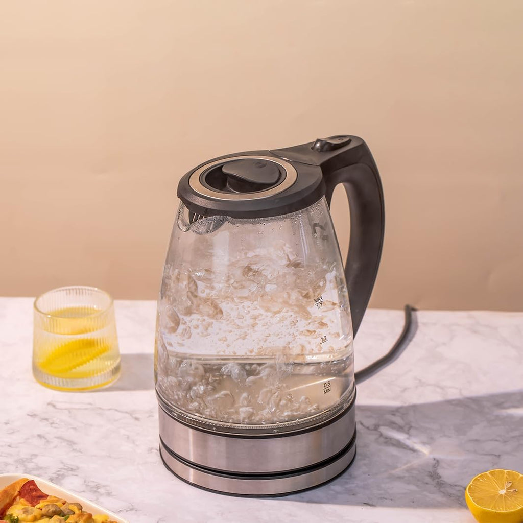 Speed-Boil Electric Kettle 1.7L Borosilicate Glass, Auto Shut-Off H312268