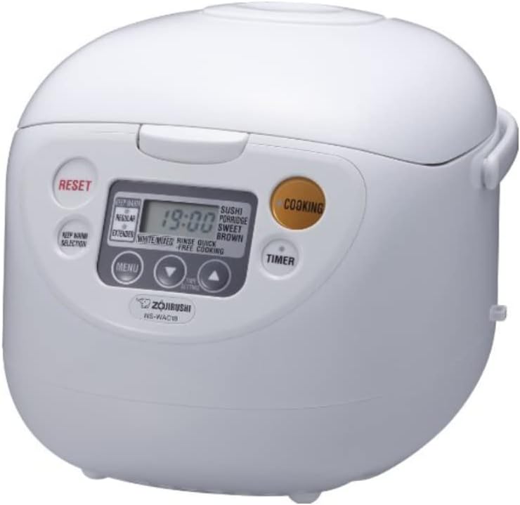Zojirushi NS-WAC18-WD 10-Cup Micom Rice Cooker and Warmer with Rice Container Bin J455258