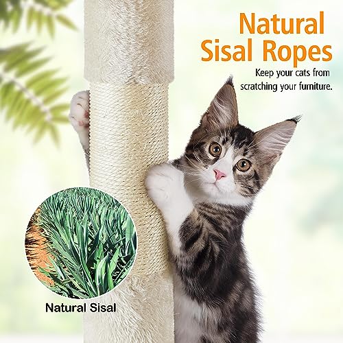 Yaheetech 54in Cat Tree Tower Condo Furniture with Scratch Post Y196