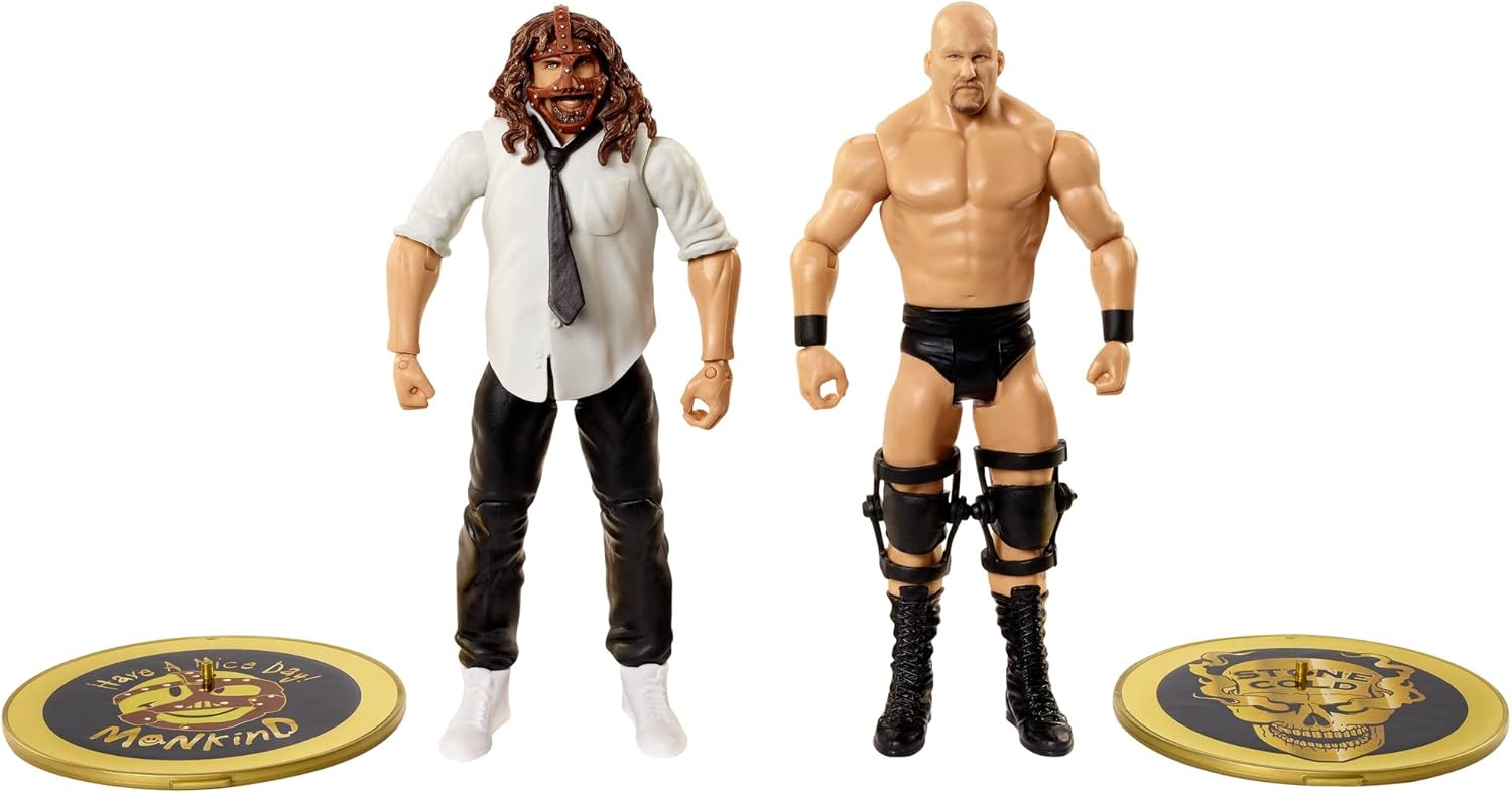 WWE Mattel Stone Cold Steve Austin vs Mankind 2 Pack 6 in Action Figures C5931