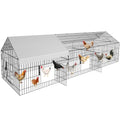 Metal Chicken Coop 87"×40" with Cover Chicken Run Pen for Yard Outdoor Large Portable Chicken Playpen Enclosure Rabbit Small Animal Dog Poultry Cat Cage Duck Hen (130" L x 40" W x 40" H)